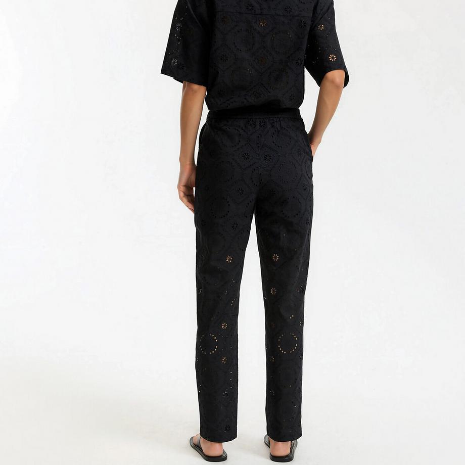 La Redoute Collections Pantaloni taglio dritto ricamo inglese  