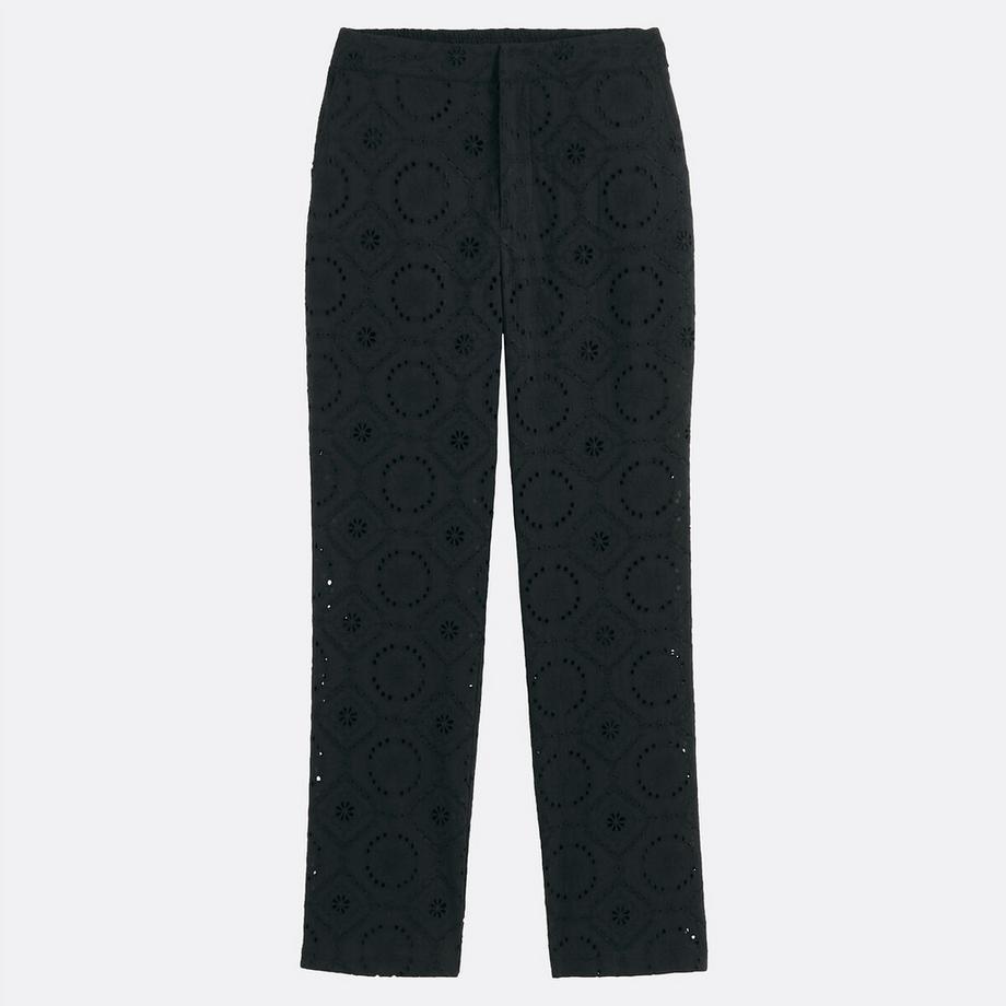 La Redoute Collections Pantaloni taglio dritto ricamo inglese  