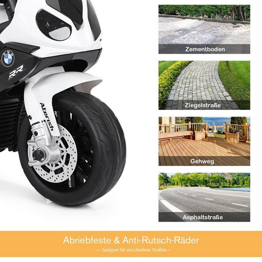 B2X  Moto pour enfants Véhicule pour enfants 6v Véhicule pour enfants 6v avec musique 66 x 37 x 44,5 cm noir + blanc 