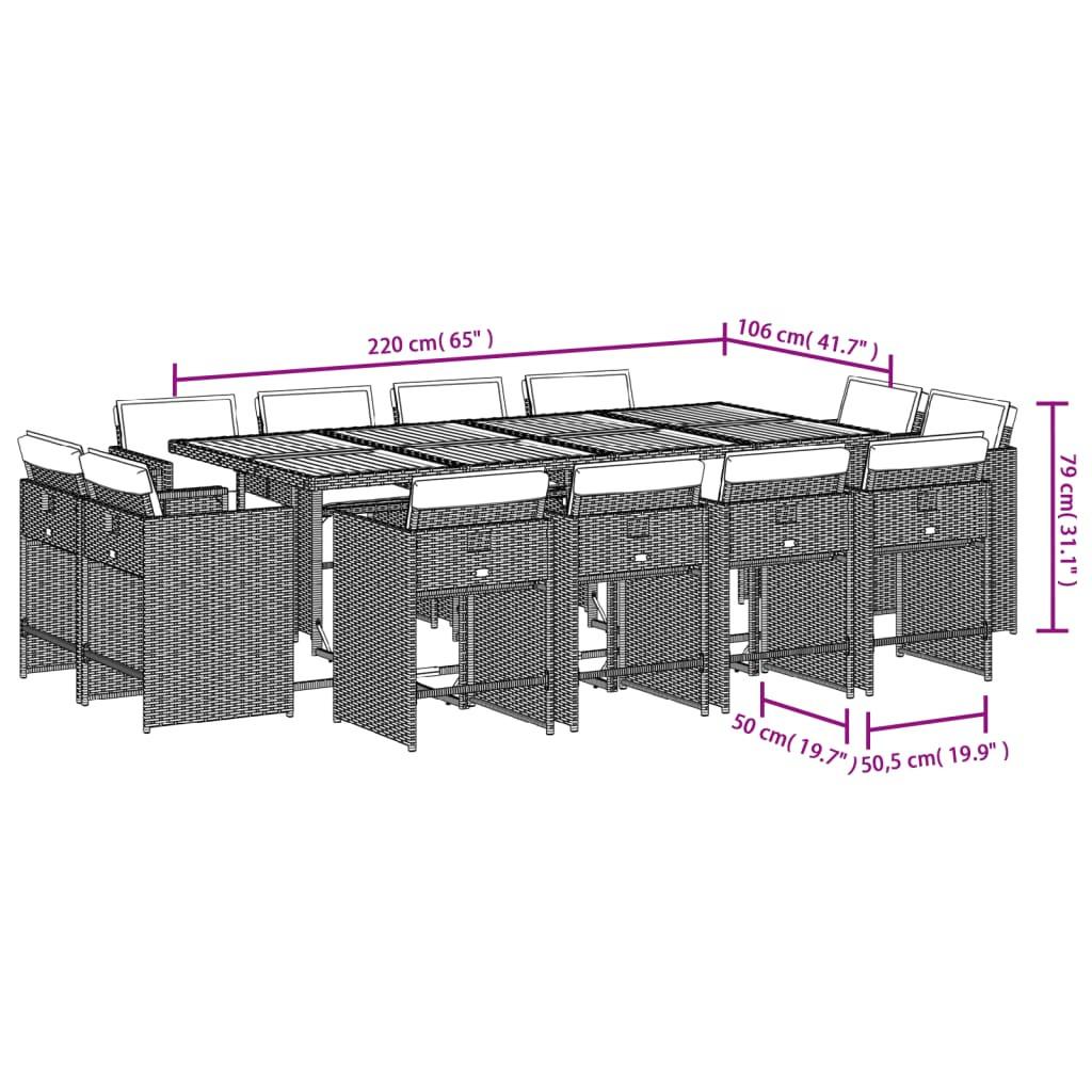 VidaXL Garten essgruppe poly-rattan  