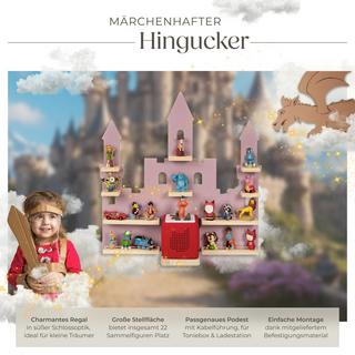 Tectake Wandregal MyLittleStory Princess Castle für bis zu 22 Tonies  