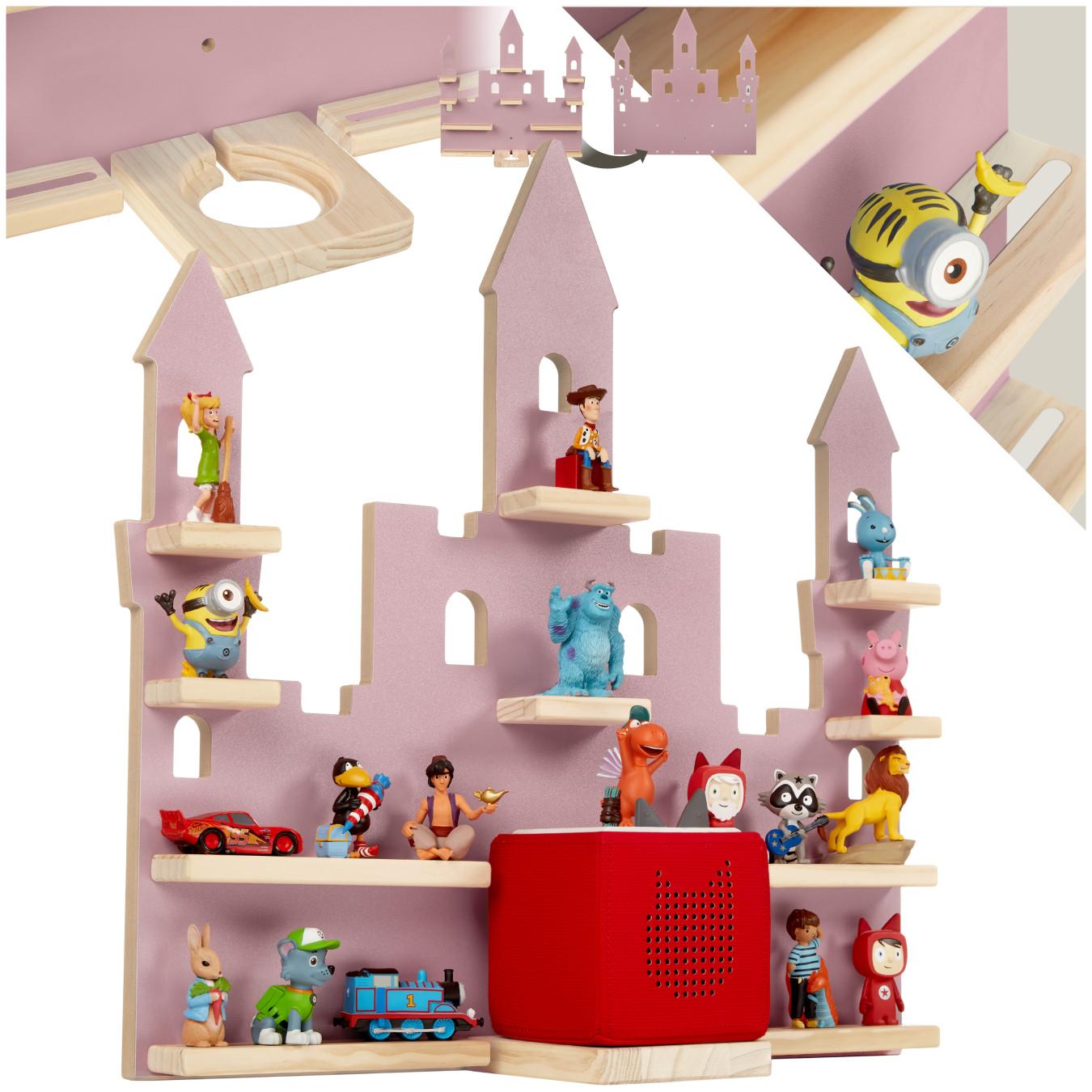 Tectake Wandregal MyLittleStory Princess Castle für bis zu 22 Tonies  