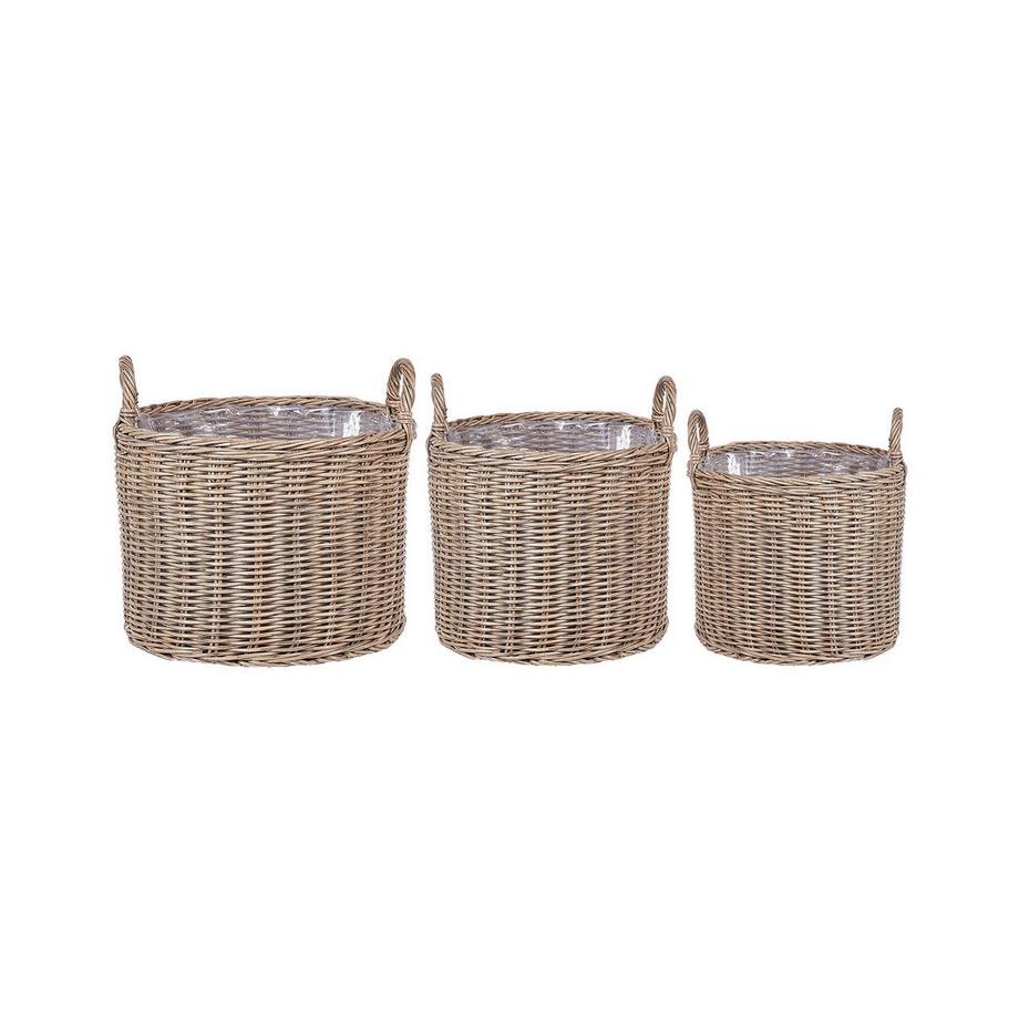 Set di 3 vasi da fiori in vimini en Rattan sintetico  PENDULA