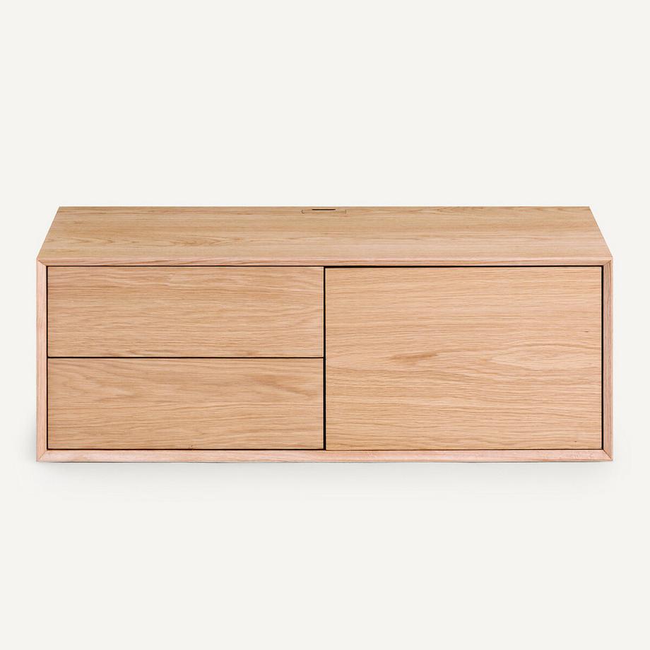 AM.PM Meuble TV L110 x P42 cm plaqué chêne  