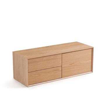 Meuble TV L110 x P42 cm plaqué chêne