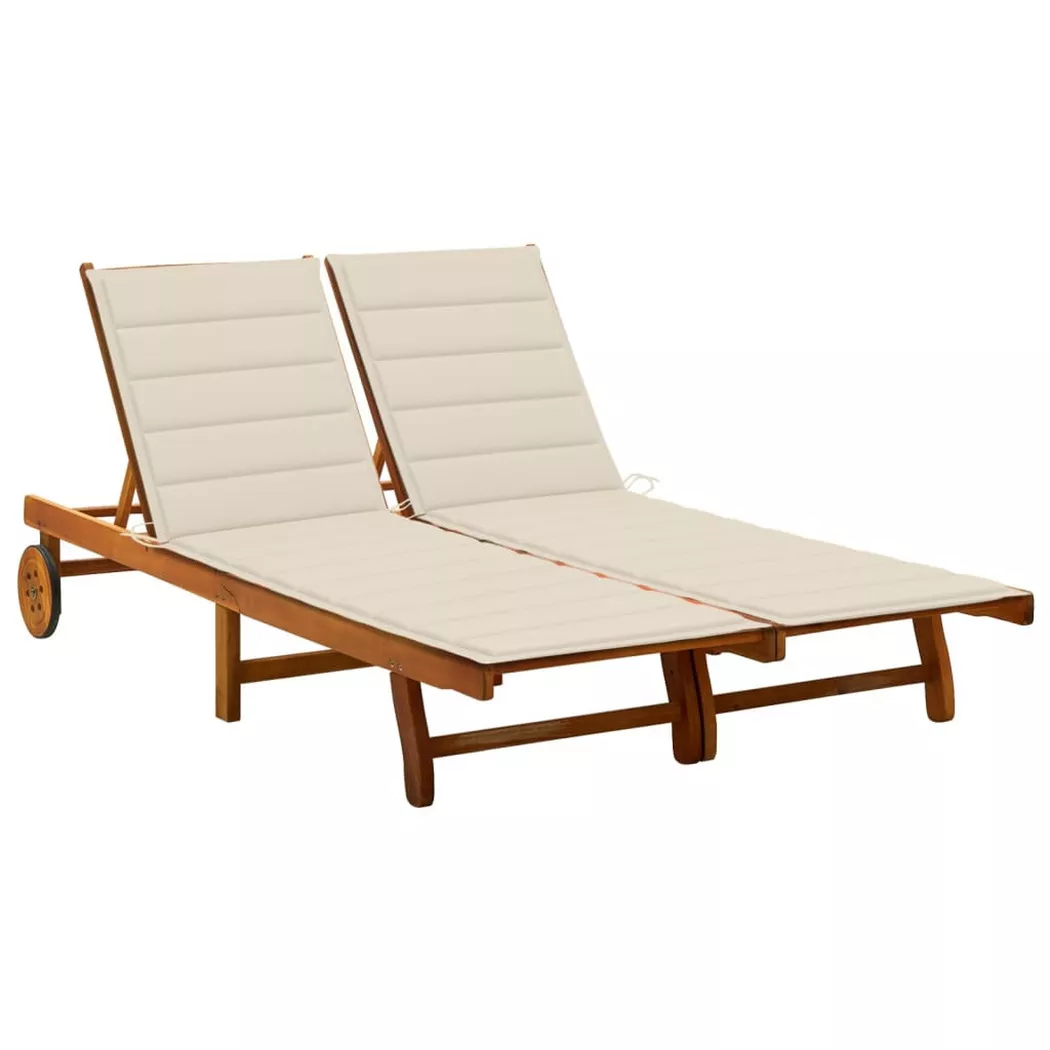 VidaXL - Chaise longue bois d'acacia, One Size, Marron