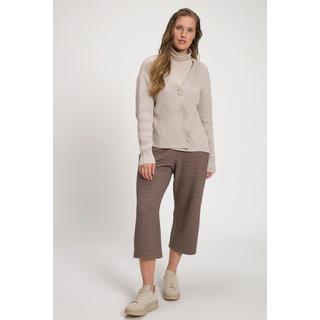 Ulla Popken  Cardigan, tricot bord-côte, décolleté en V, coton bio 