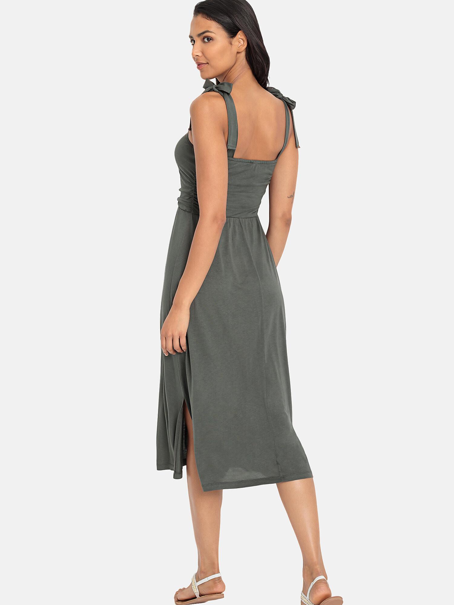 LASCANA  Robe estivale mi-longue Olive 