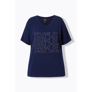 Ulla Popken  T-Shirt, Schriftmotiv, oversized, Rundhals, Halbarm 