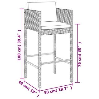 VidaXL Gartenbar set poly-rattan  