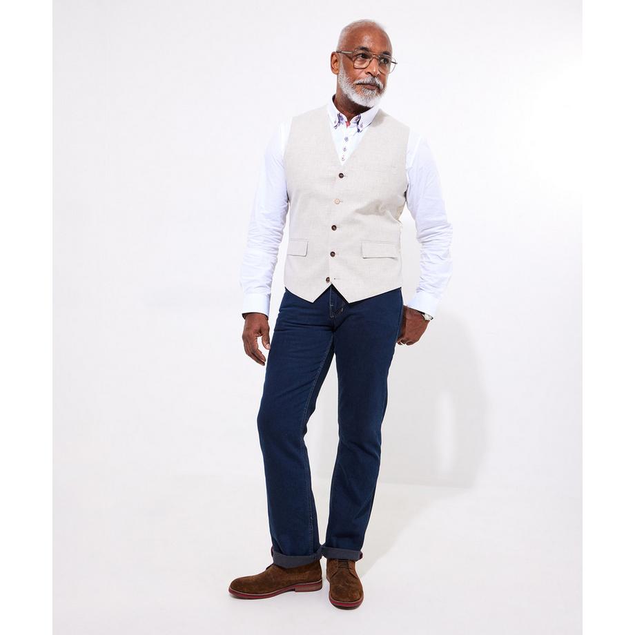 Joe Browns Gilet in Misto Lino Tessuto  