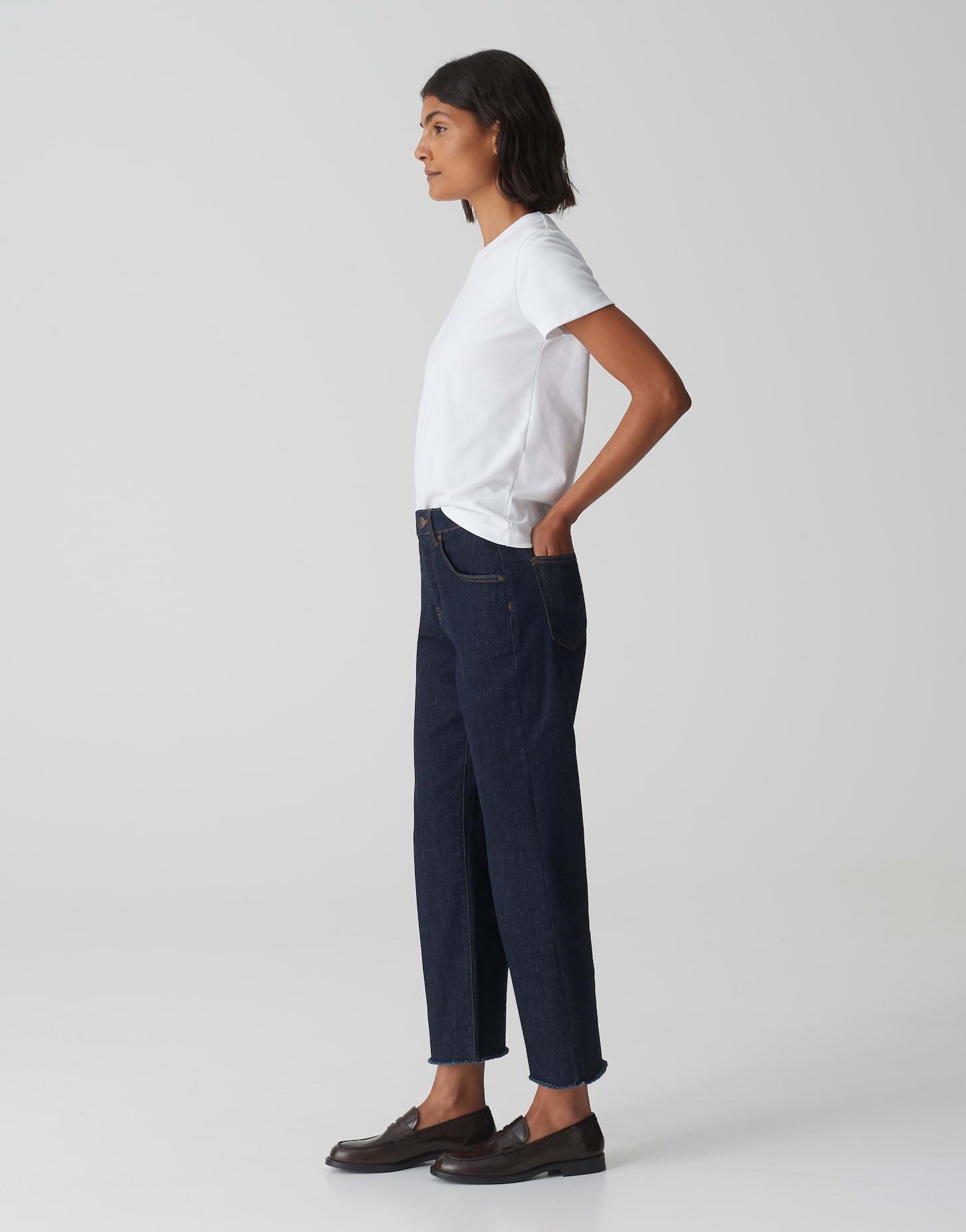 OPUS  Wide Cropped Jeans Momito Gerade 