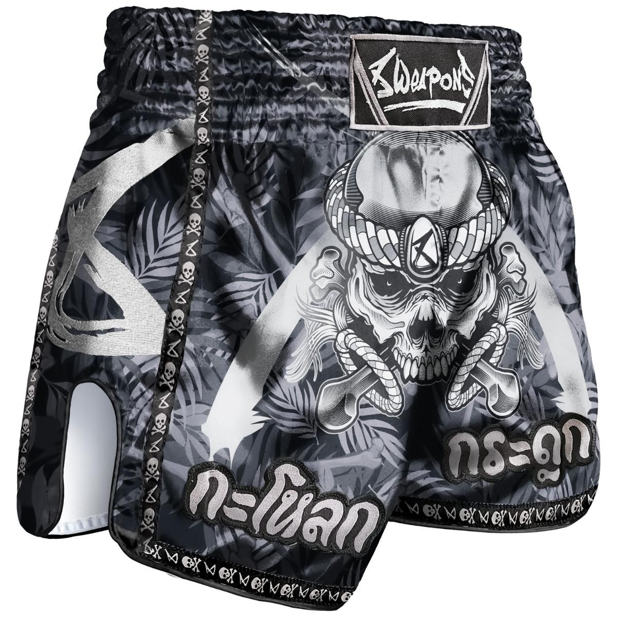 8WEAPONS  Shorts de Muay Thaï - Bone Island black-black XXL 