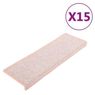 VidaXL Tapis d'escalier autocollants 15 pcs tissu  