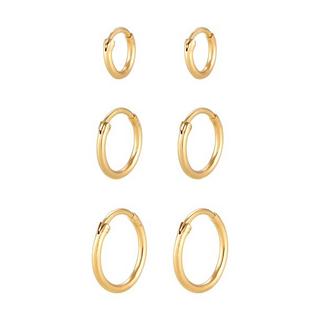 Elli  Ohrringe Creolen Set Trio Basic Must-Have Trend 