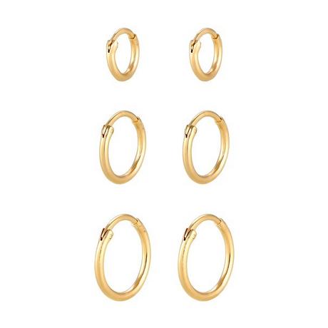 Elli  Ohrringe Creolen Set Trio Basic Must-Have Trend 