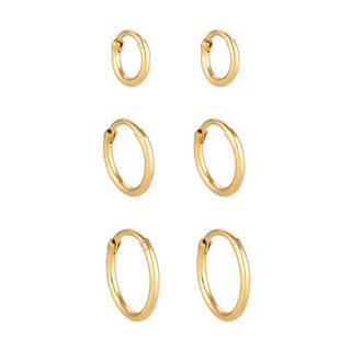 Elli  Ohrringe Creolen Set Trio Basic Must-Have Trend 