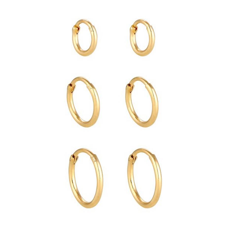 Elli  Ohrringe Creolen Set Trio Basic Must-Have Trend 