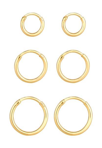 Elli  Boucles d'Oreilles Classique Créoles Femme 