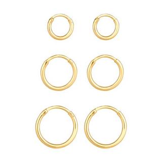 Elli  Ohrringe Creolen Set Trio Basic Must-Have Trend 