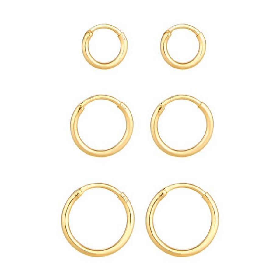 Elli  Ohrringe Creolen Set Trio Basic Must-Have Trend 