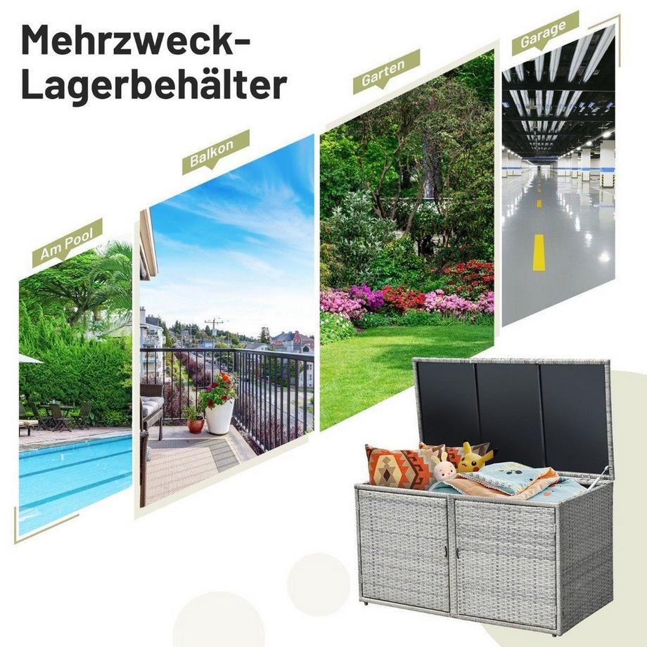 Northix Coffre de terrasse en rotin  