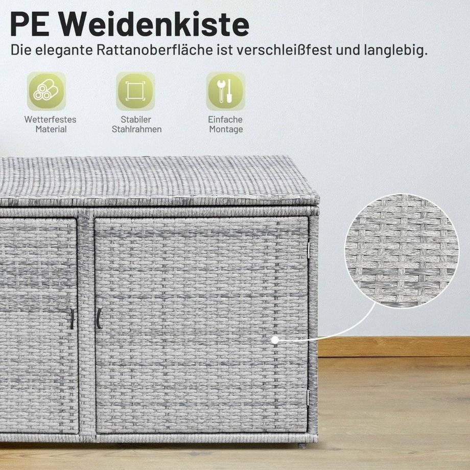 Northix Coffre de terrasse en rotin  