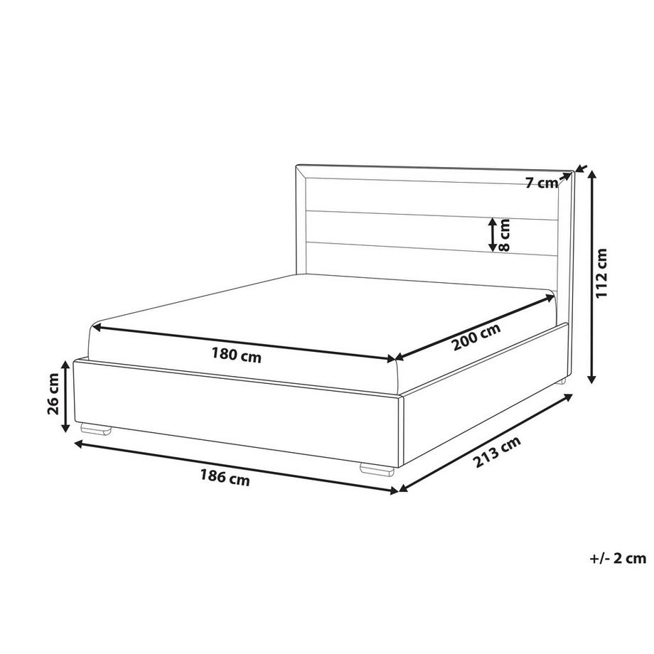 Beliani Letto en Velluto Moderno ROUEN  