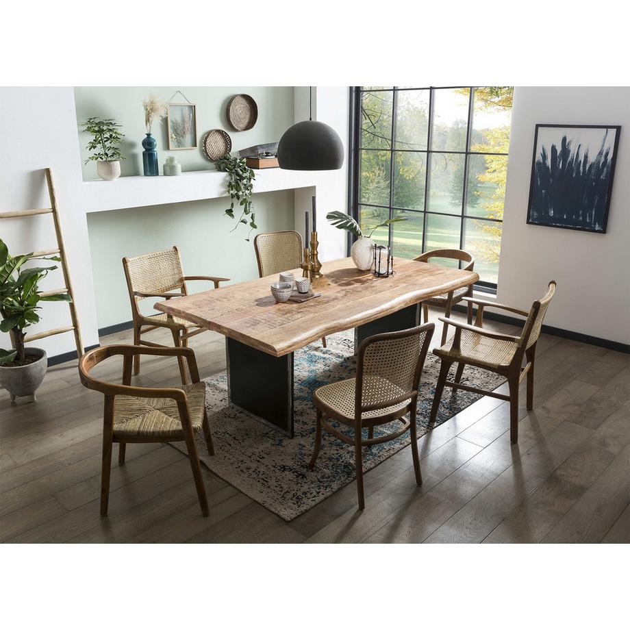 mutoni Tavolo da pranzo Flourish mango naturale 160x90  