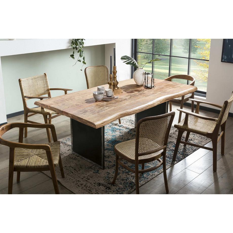 mutoni Tavolo da pranzo Flourish mango naturale 160x90  