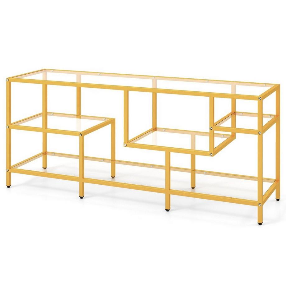 Northix  TV-Schrank Fernsehtisch für Fernseher bis zu 65 Zoll TV-Tisch Gold 147 x 40 x 62 cm 