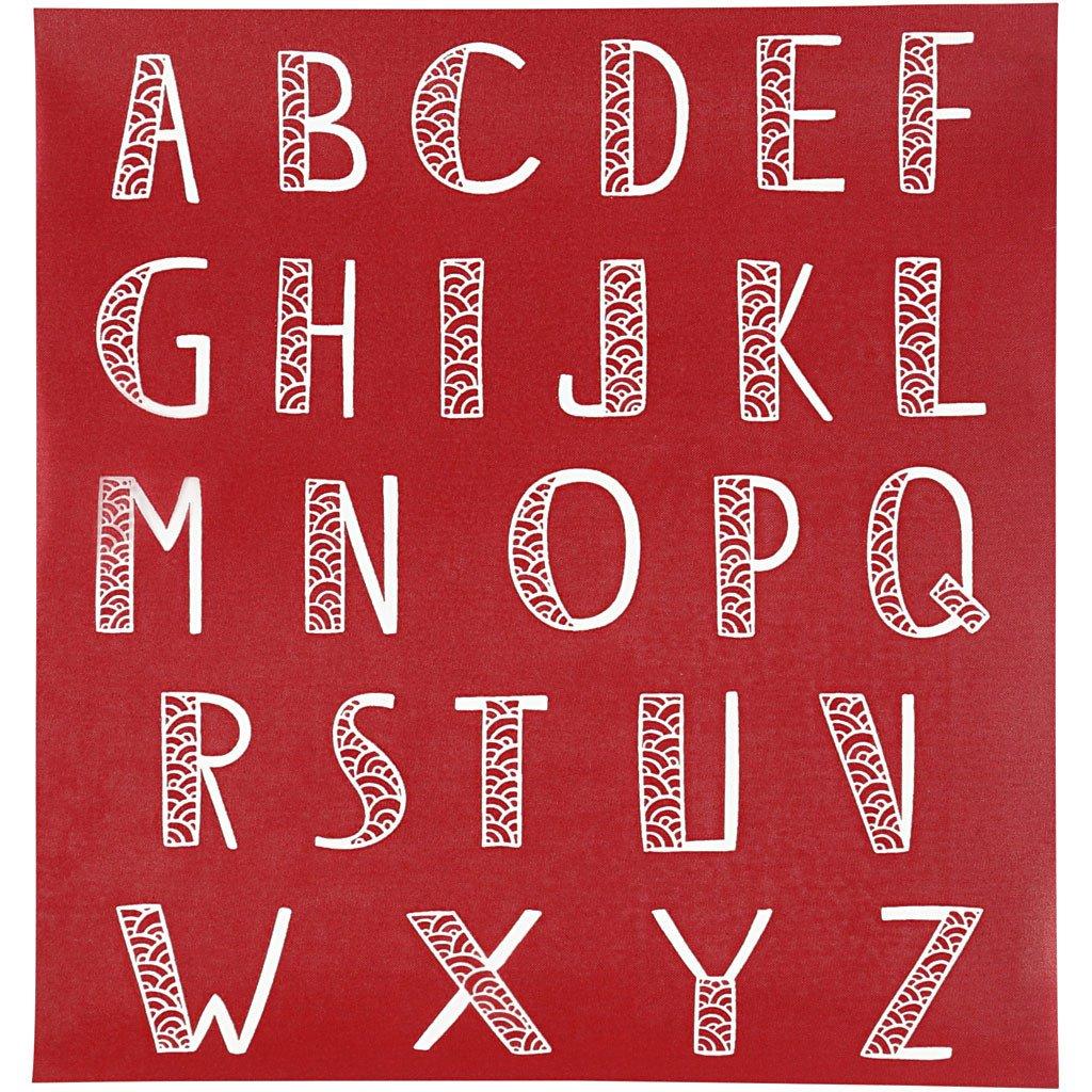 Image of 27067 Schablone Rot Buchstabenschablone Rot Bunt