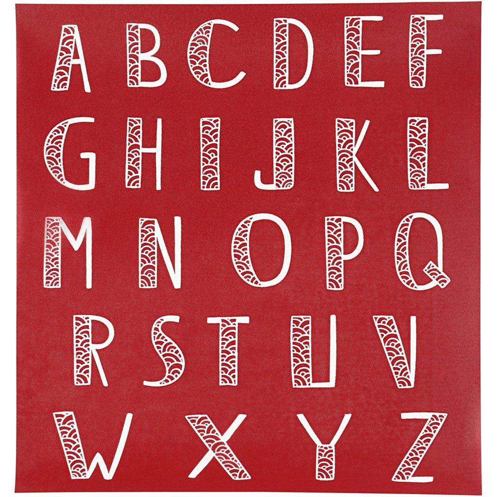 Creativ Company  27067 papeterie Rouge Pochoir lettres 