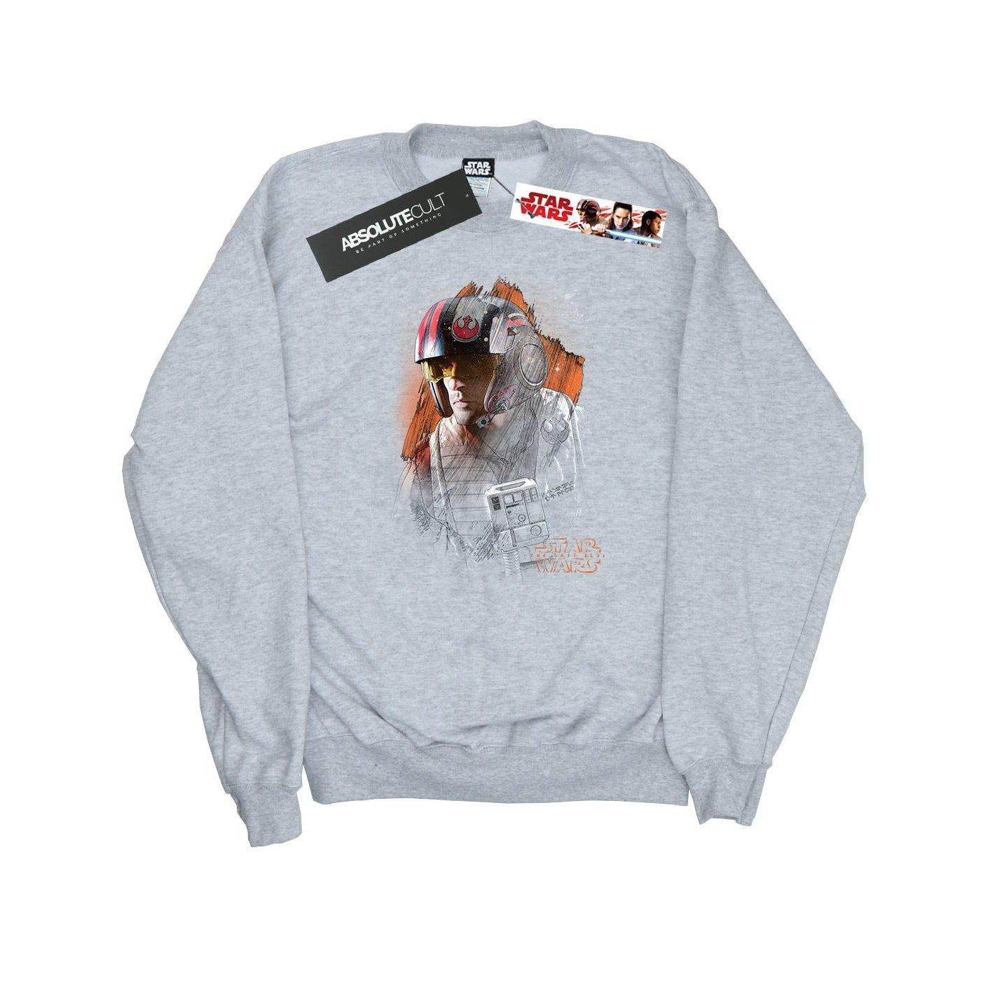 Image of The Last Jedi Poe Dameron Brushed Sweatshirt Damen Grau S