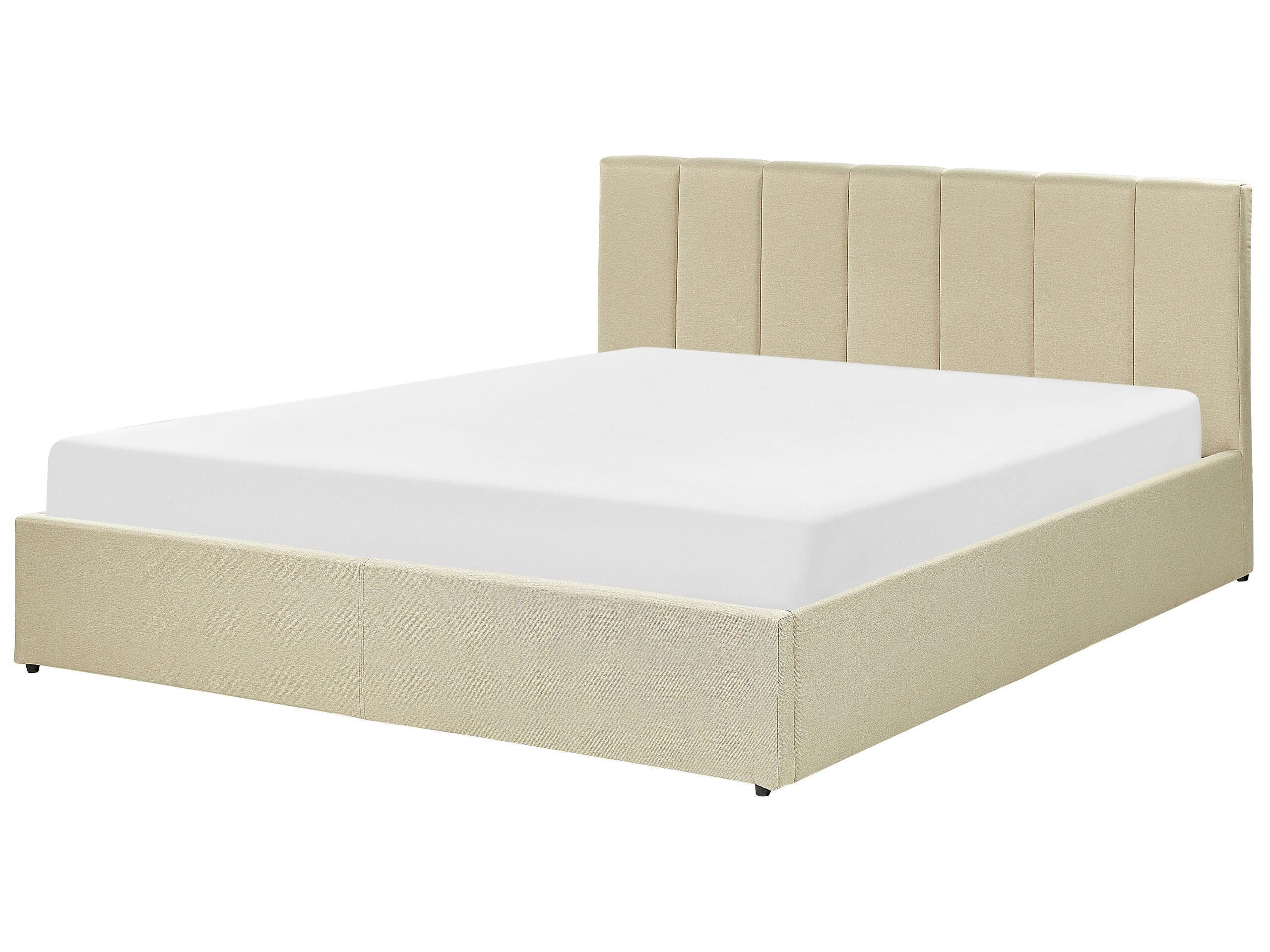 Beliani Bett mit Bettkasten aus Polyester Modern DREUX  