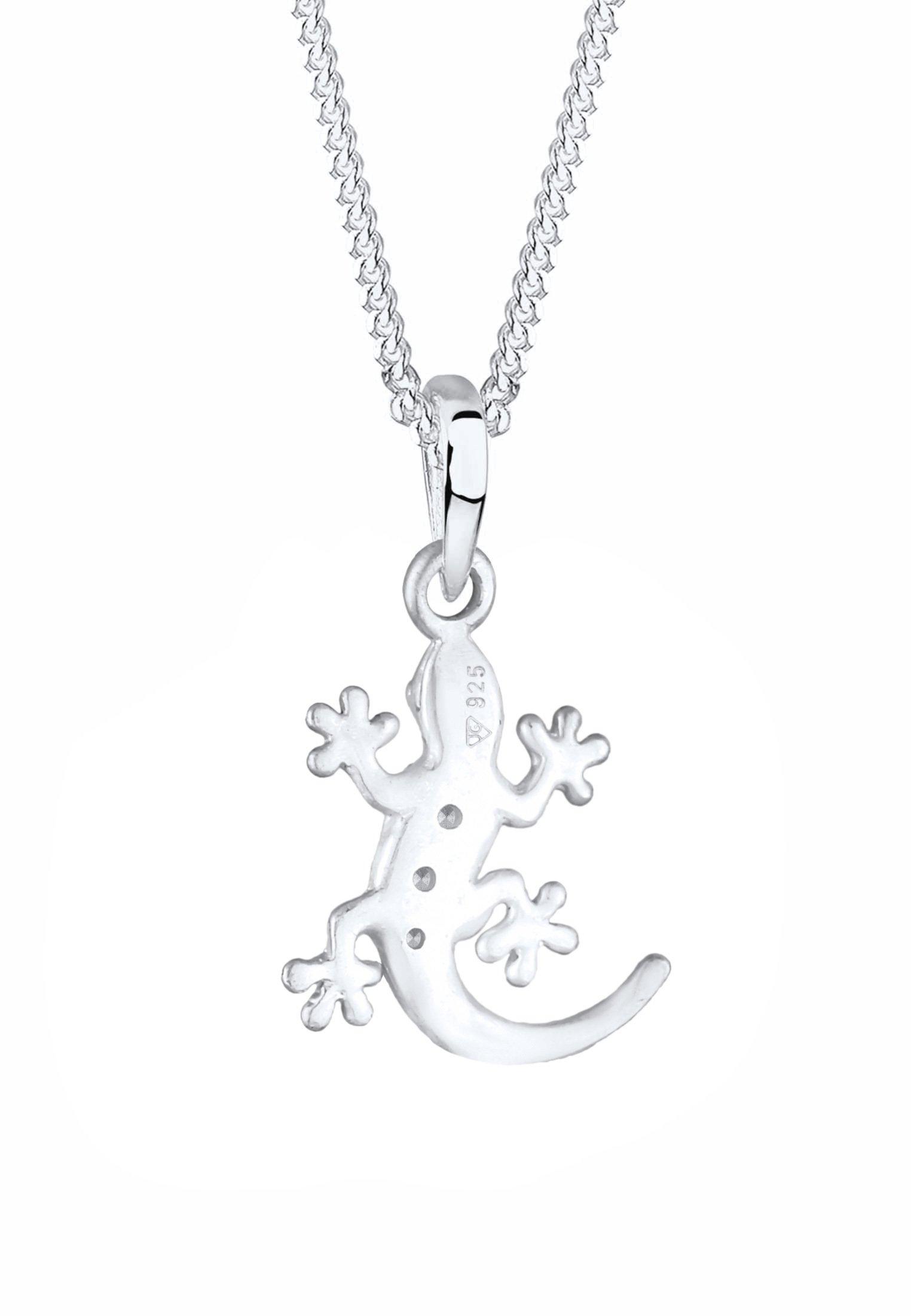 Elli  Collier Femmes Pendentif Gecko Avec Cristaux 