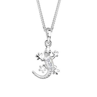 Elli  Collier Femmes Pendentif Gecko Avec Cristaux 