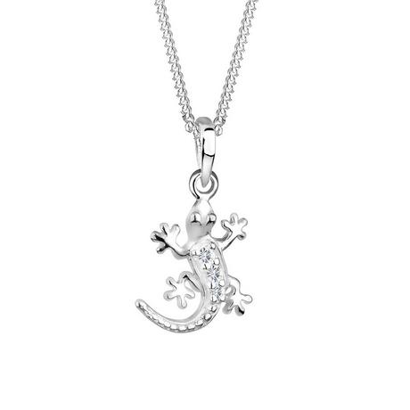 Elli  Collier Femmes Pendentif Gecko Avec Cristaux 