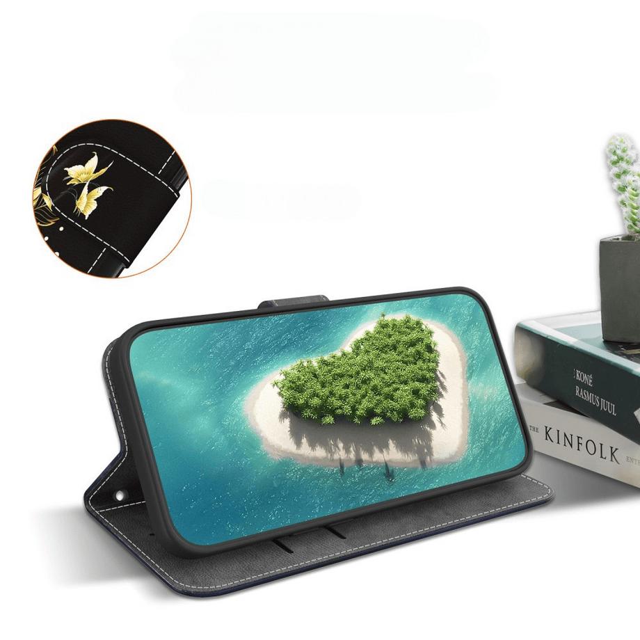 Cover-Discount  Galaxy S25 - Tasche Hülle mit Blüten Motiv 