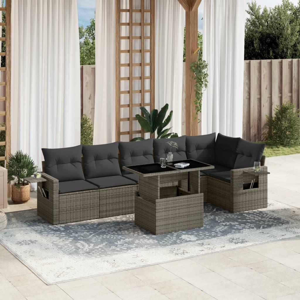 VidaXL set divano da giardino Polirattan  