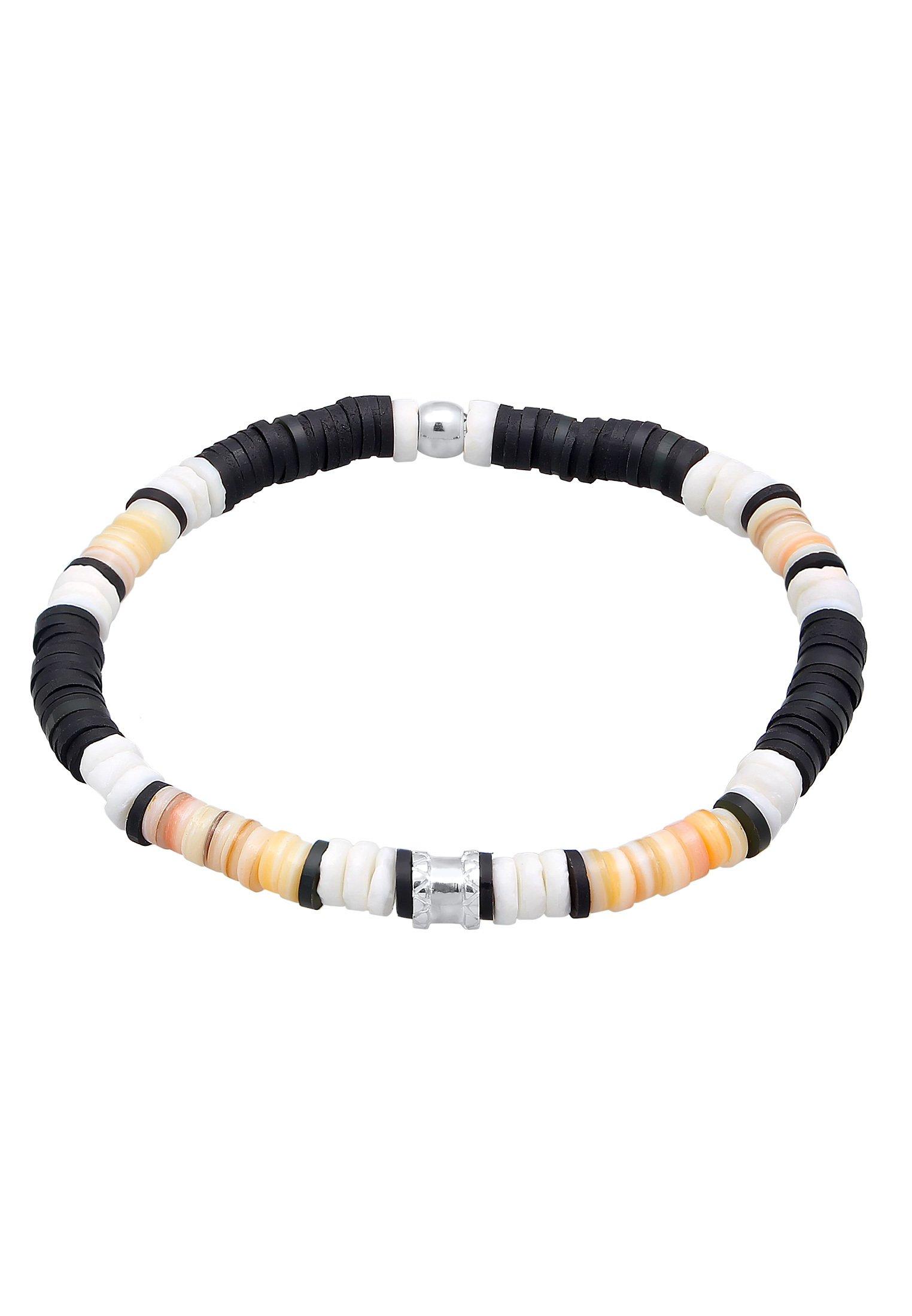 Image of Armband Heishi Beads Vintage Surfer Damen Schwarz 21cm