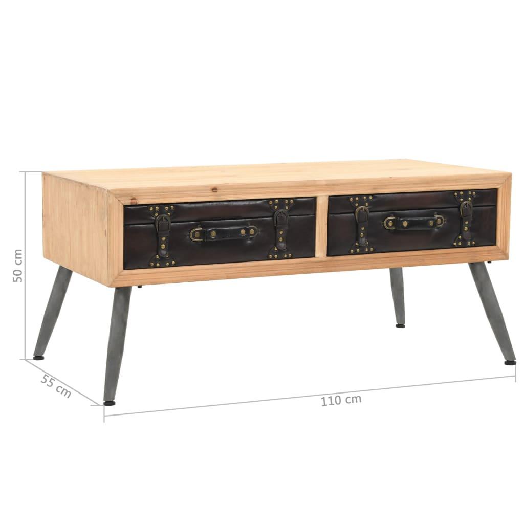 VidaXL Table basse bois  