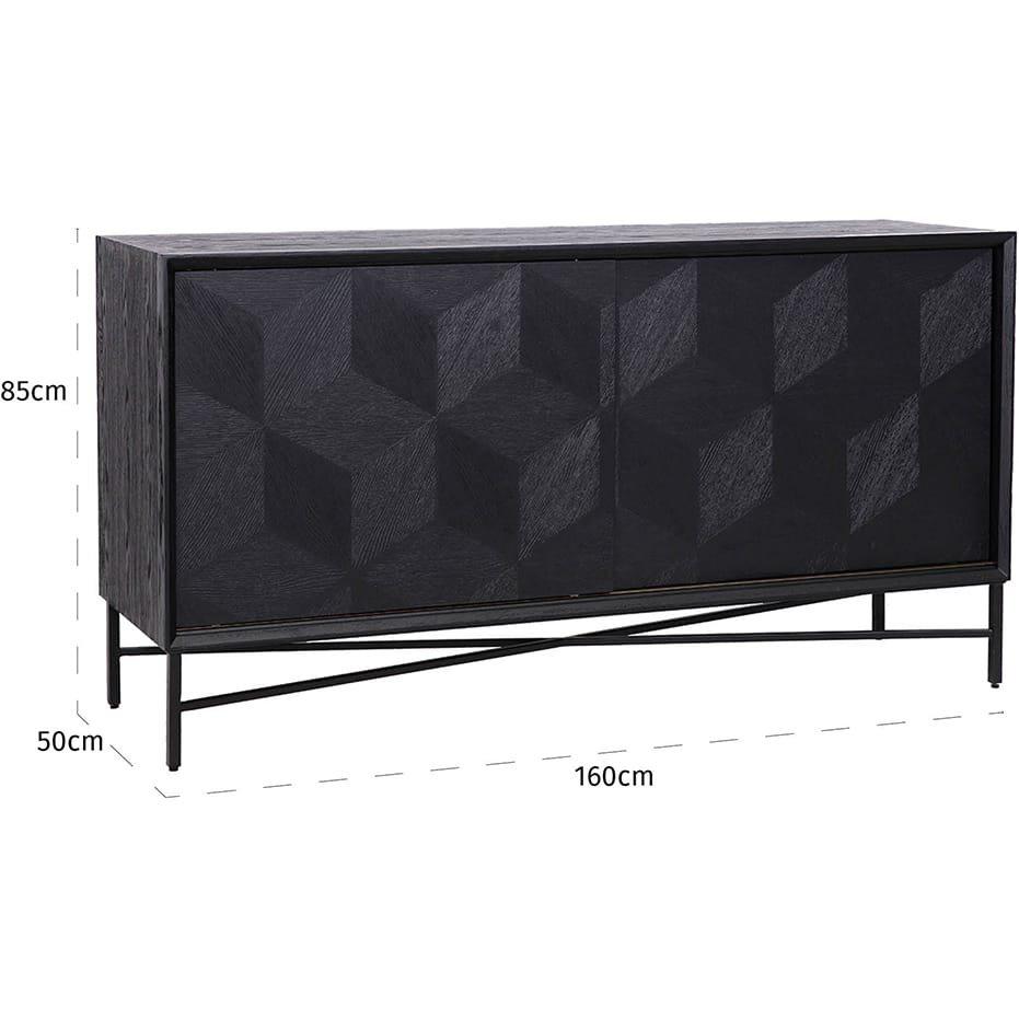 mutoni Credenza Blax nera 160  