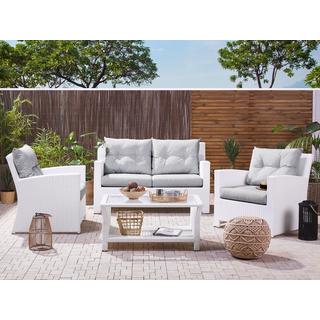 Beliani Lounge Set mit Tisch aus PE Rattan Klassisch MARINO  