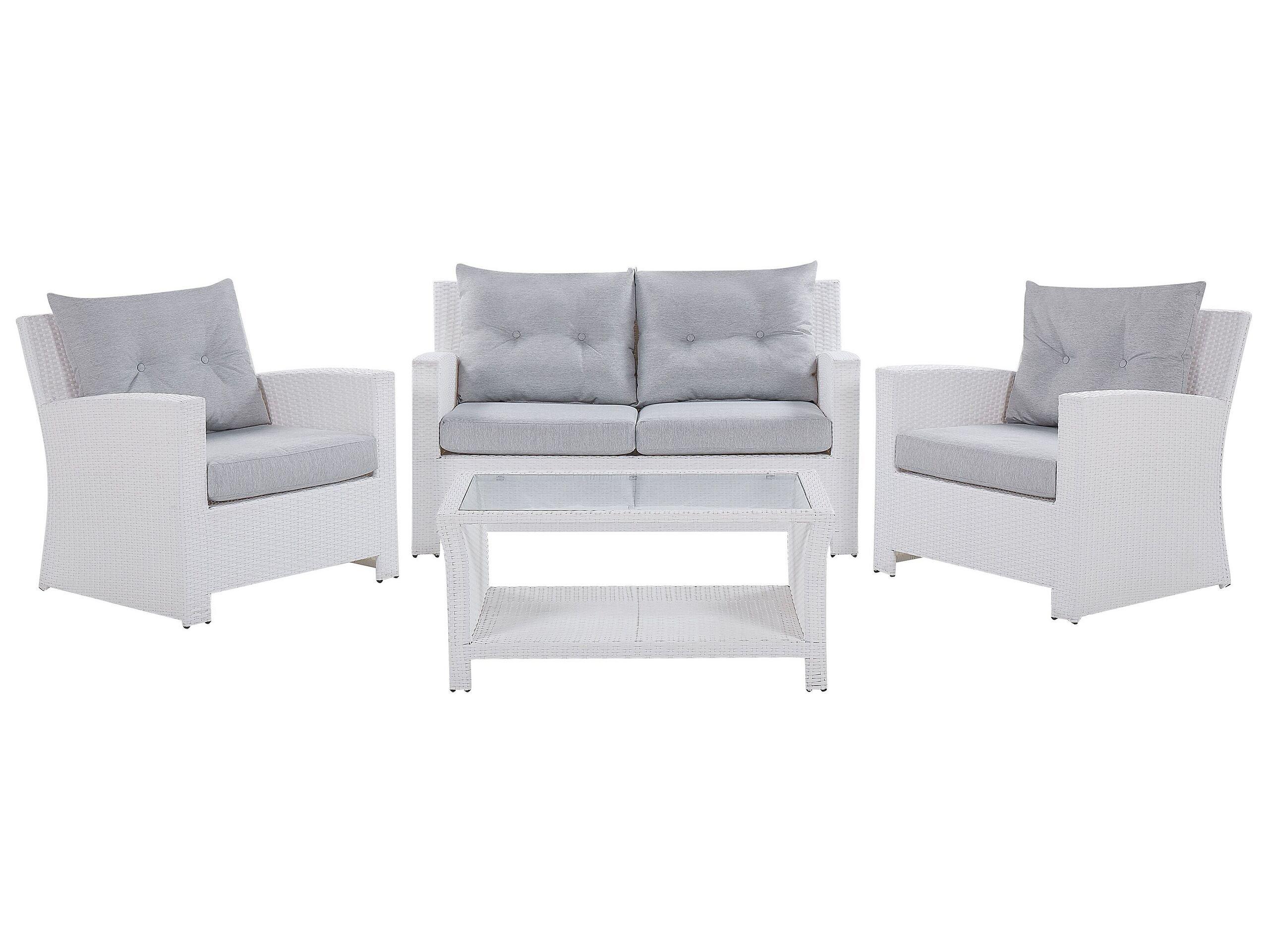 Image of Lounge Set mit Tisch aus PE Rattan Klassisch MARINO Lounge Set mit Tisch aus PE Rattan Klassisch MARINO