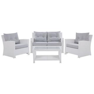 Beliani Lounge Set mit Tisch aus PE Rattan Klassisch MARINO  