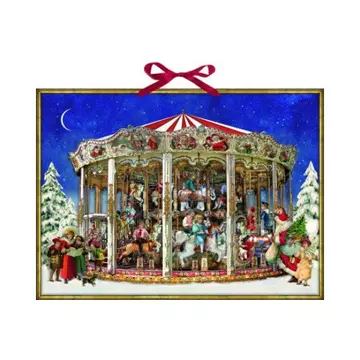 COPPENRATH Wand Adventskalender 70300 Weihnachtskarussell 52x38cm