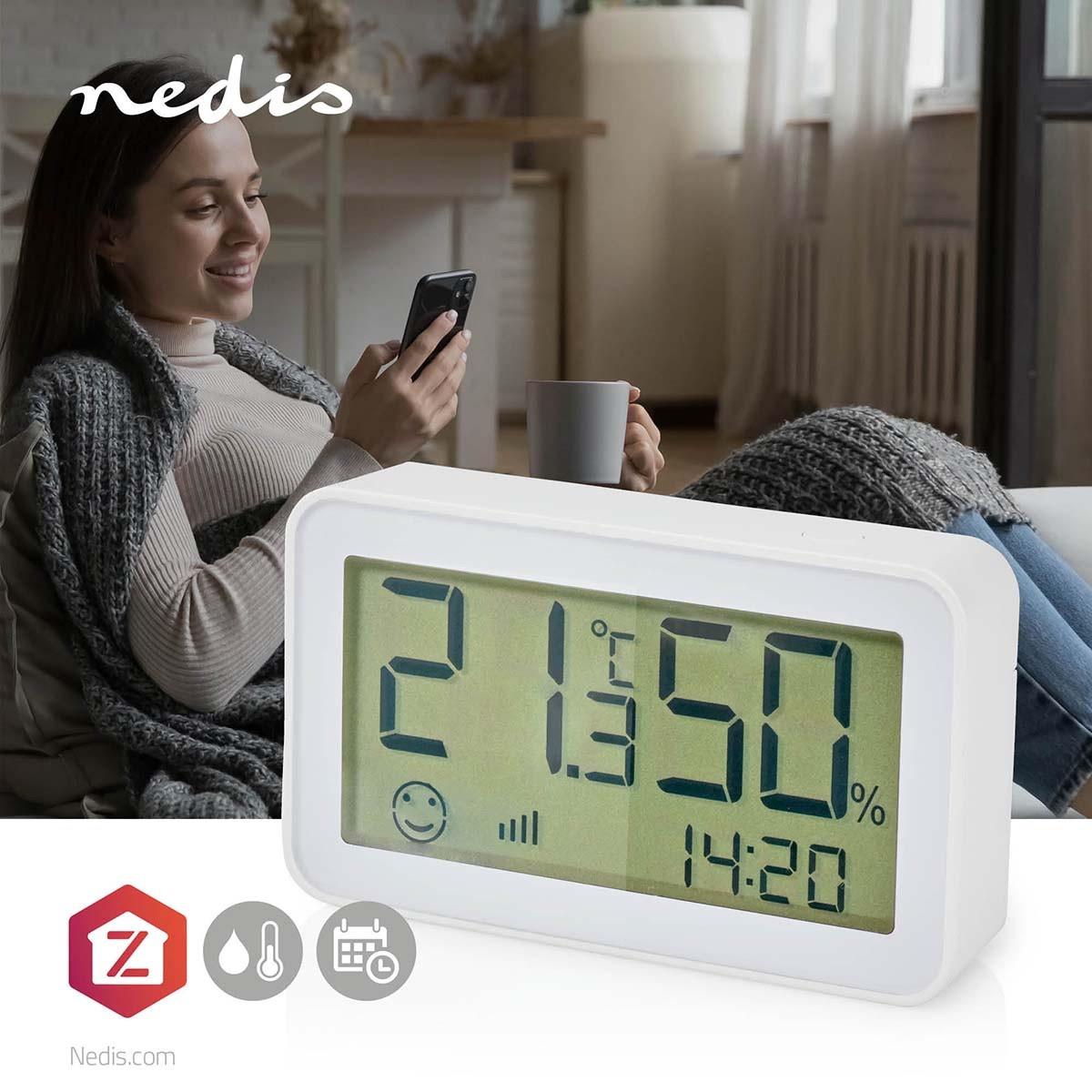Nedis  SmartLife Klimasensor | Zigbee 3.0 | Batteriebetrieben | Android™ / IOS | Vit 