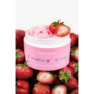 âme pure  Strawberry & Cream | Skin Dessert - Feuchtigkeits Körpercreme/ köstliche Duft von süßen Erdbeeren mit Schlagsahne 