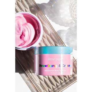 âme pure  Strawberry & Cream | Skin Dessert - Crème hydratante pour le corps / délicieux parfum de fraises sucrées avec de la crème fouettée 